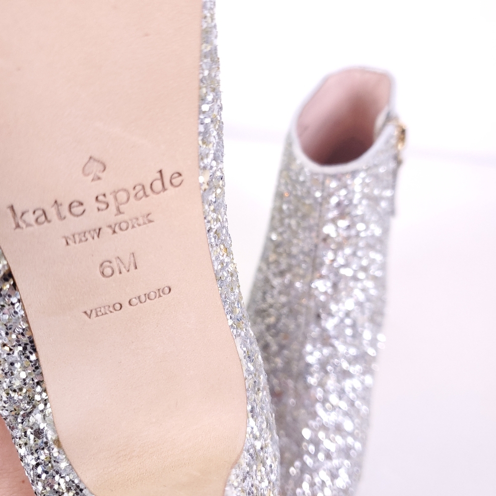 kate spade Silver Glitter Ankle Boots - Picture 3 of 11